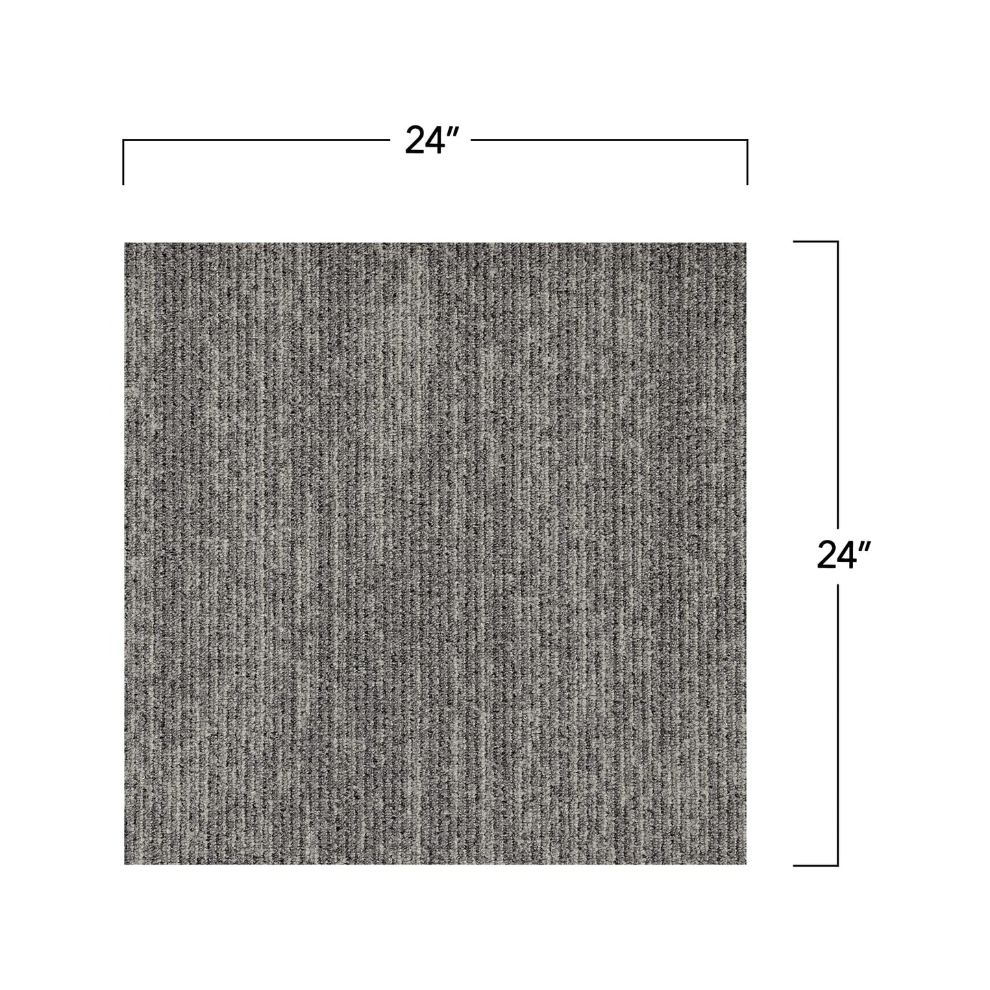 Mohawk Elite 24" x 24" Berber (Loop pile), 0.08" Pile Height, Carpet Tile, Nylon Fiber, Dappled Steel Color, (24 Tiles), (96 sqft/carton)