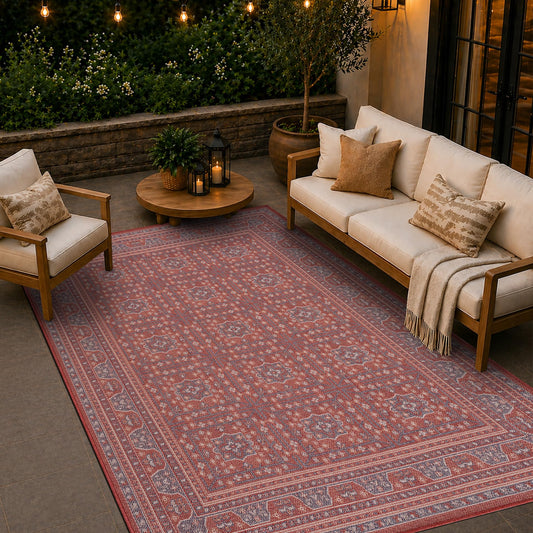 Loom&Crate 8x10 Outdoor Rug - Pet & Kid Friendly, Versatile for Patio, Deck, Backyard, Indoor & Outdoor Areas, Size: 7'7" x 10'