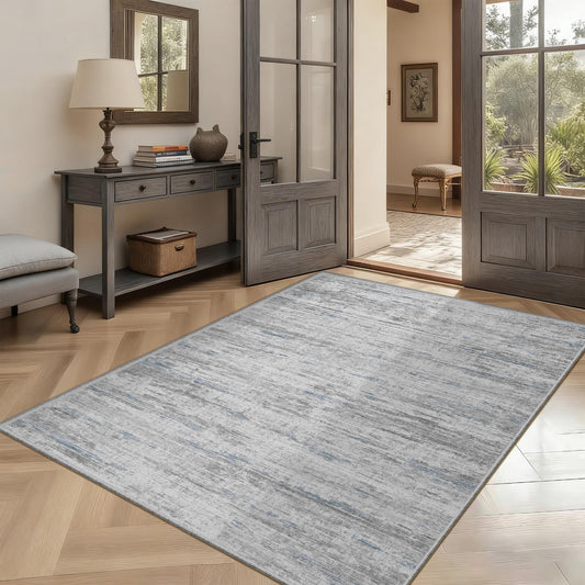 4x6 Rug - Stain Resistant Abstract Washable Rugs, Anti Slip Area Rugs for Living Room,Modern Low Pile Carpet with Rubber Backing Home Decor Small Area Rug