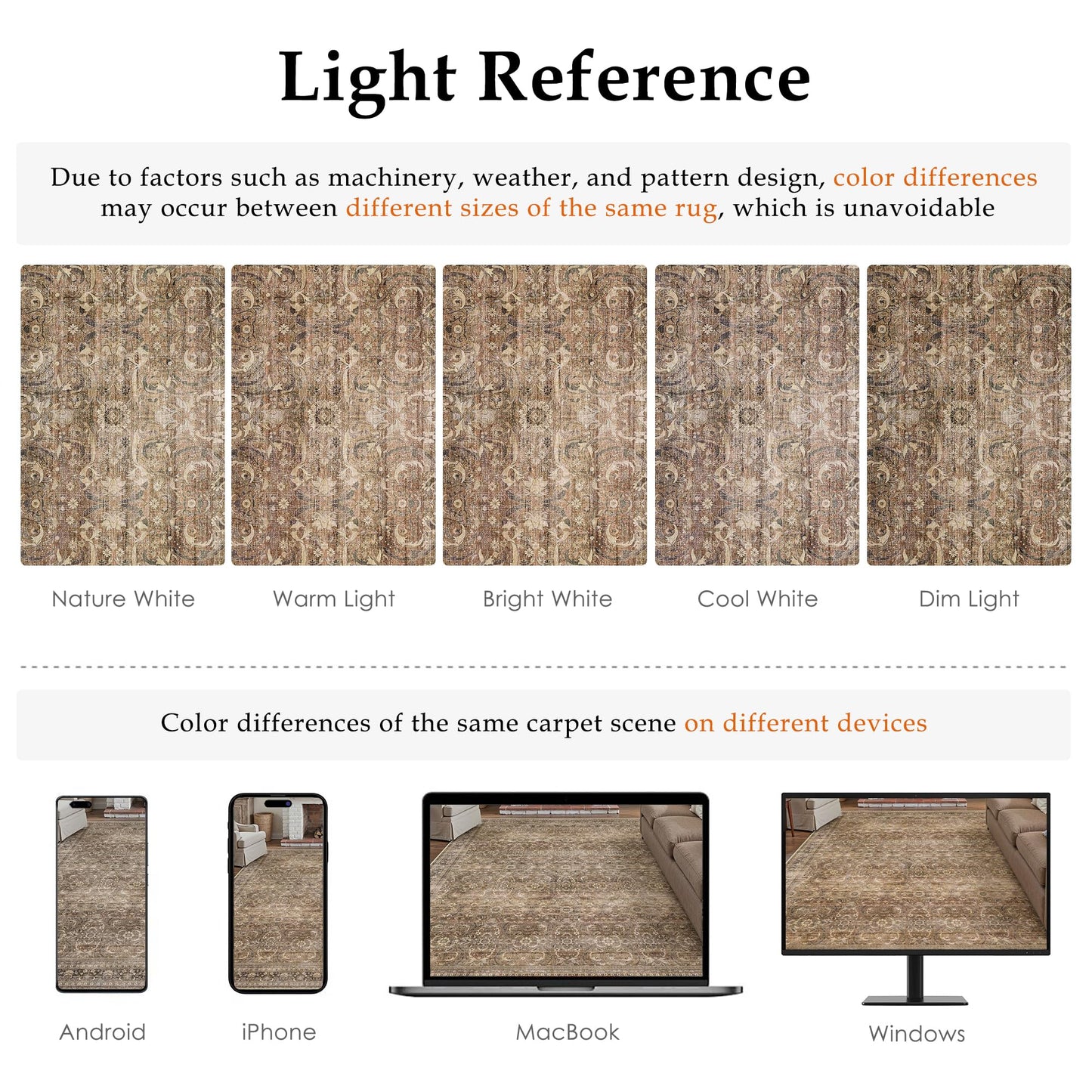 HUGEAR 2x8 Runner Rug Hallway Vintage Brown Machine Washable Retro Floral Low Pile Carpet Vacuumable Distressed Long Throw Rug Bedroom Office Bathroom Kitchen Laundry Non Slip Soft Lightweight