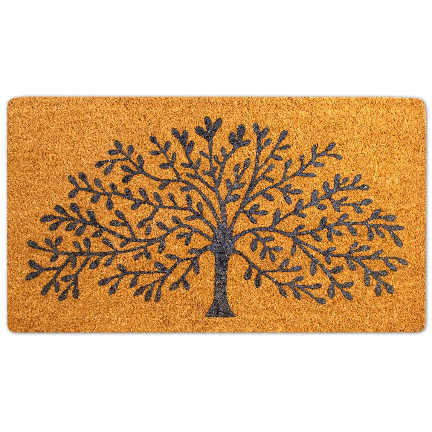 LUA VIKA Coir Doormat, 16''x27.5'', Tree of Life, Outdoor Indoor Welcome Mat for Home Entrance