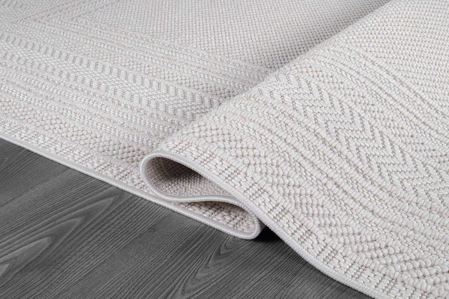 Luul Home Micro Loop Indoor Rug White 5x7 Boho Geometric Neutral Area Rugs for Living Room Soft Luxury Modern Low and High Pile Durable Stain Resistant Non-Shedding Indoor Area Carpet 5 x 7