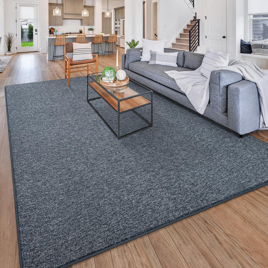 Chicrug Modern 3x5 Area Rugs for Bedroom Living Room, Memory Foam Low-plie Carpet Rug for Kids Playroom, Indoor Floor Rug for Bedside Dorm Dining Room Home Decor, Dark Blue and White