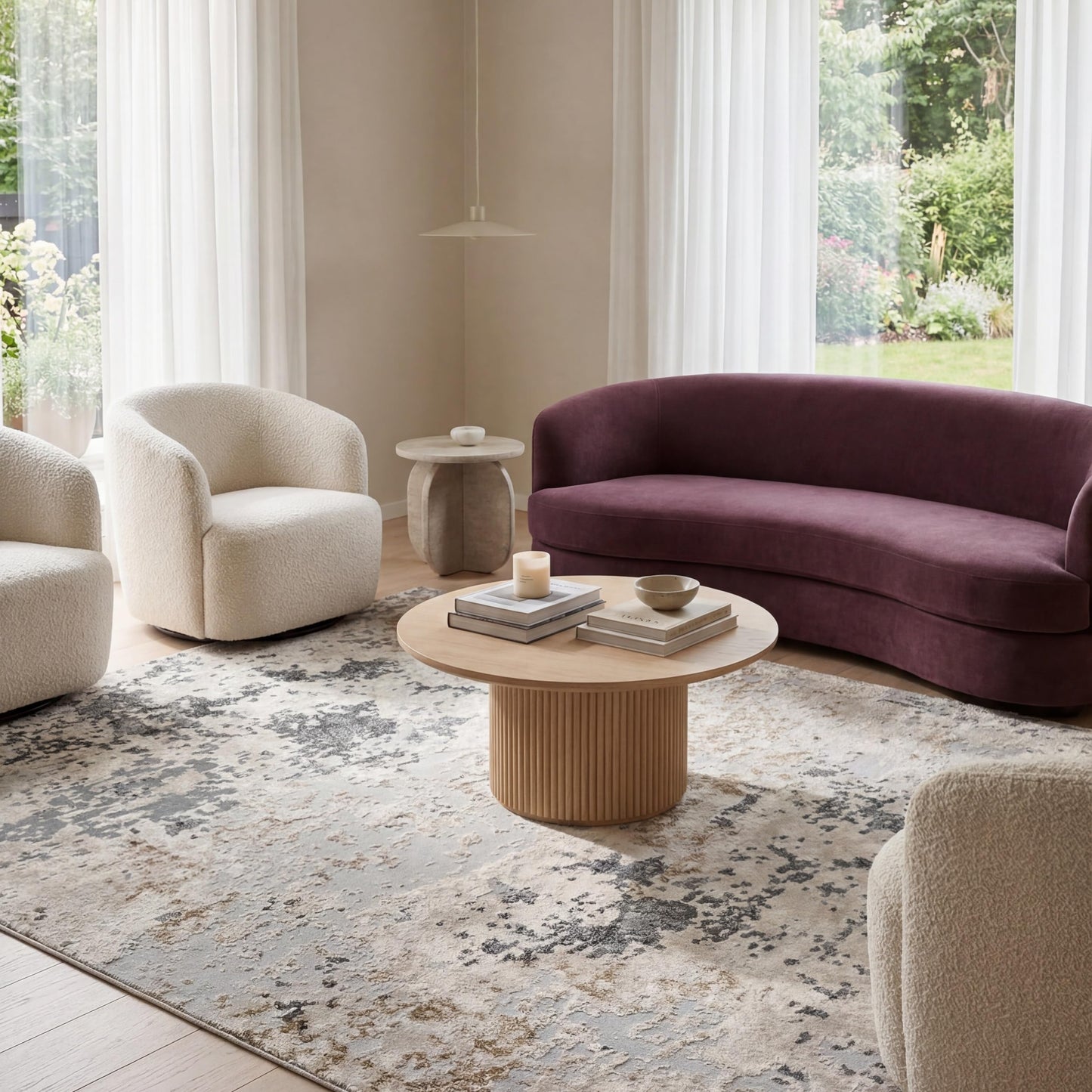 nuLOOM Chastin Modern Abstract Area Rug - 8x10 Area Rug Modern/Contemporary Beige/Grey Rugs for Living Room Bedroom Dining Room Kitchen
