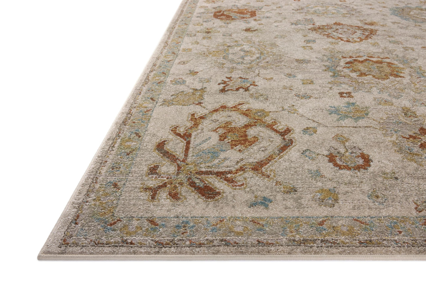 Loloi Magnolia Home by Joanna Gaines Mona Collection MOA-02 Oatmeal/Multi 2'-6" x 4'-0" Accent Rug