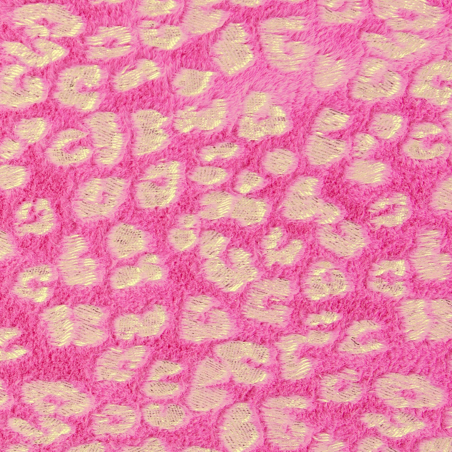 Juicy Couture Metallic Leopard Foil Print Area Rug, Padded with Non-Skid Backing, Hot Pink, 4' x 6'