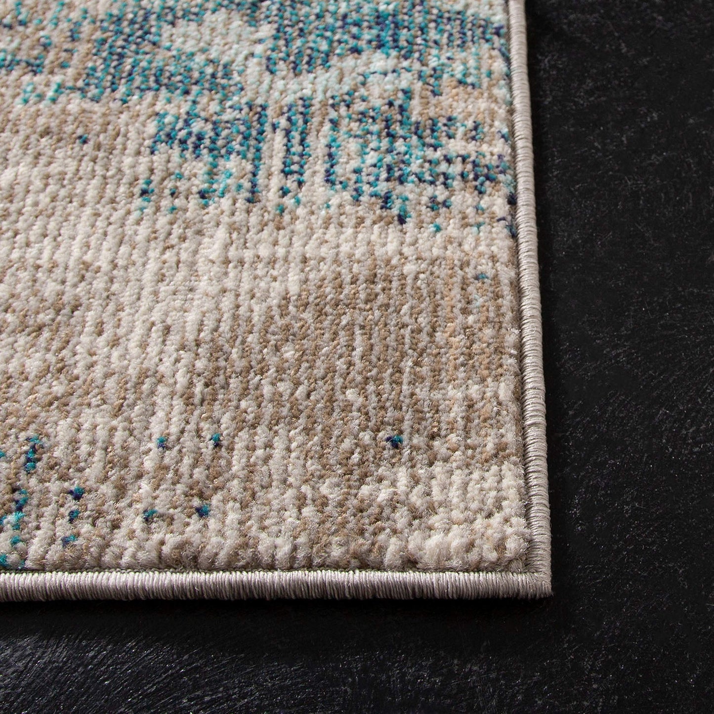 SAFAVIEH Madison Collection Area Rug - 10' x 14', Blue & Grey, Modern Boho Abstract Design, Non-Shedding & Easy Care, Ideal for High Traffic Areas in Living Room, Bedroom (MAD440M)