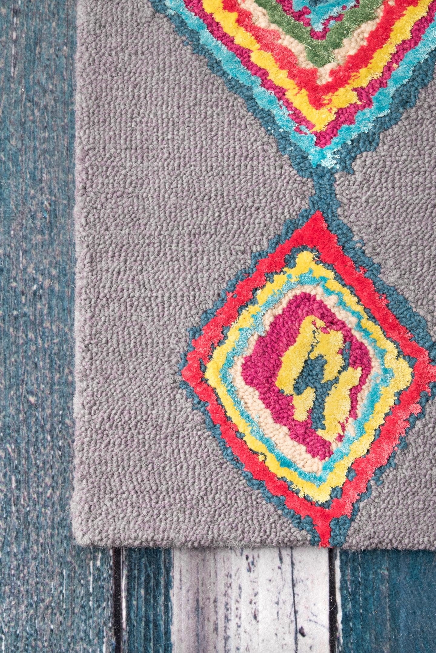 nuLOOM Hand Tufted Belini Area Rug, 5x8, Grey