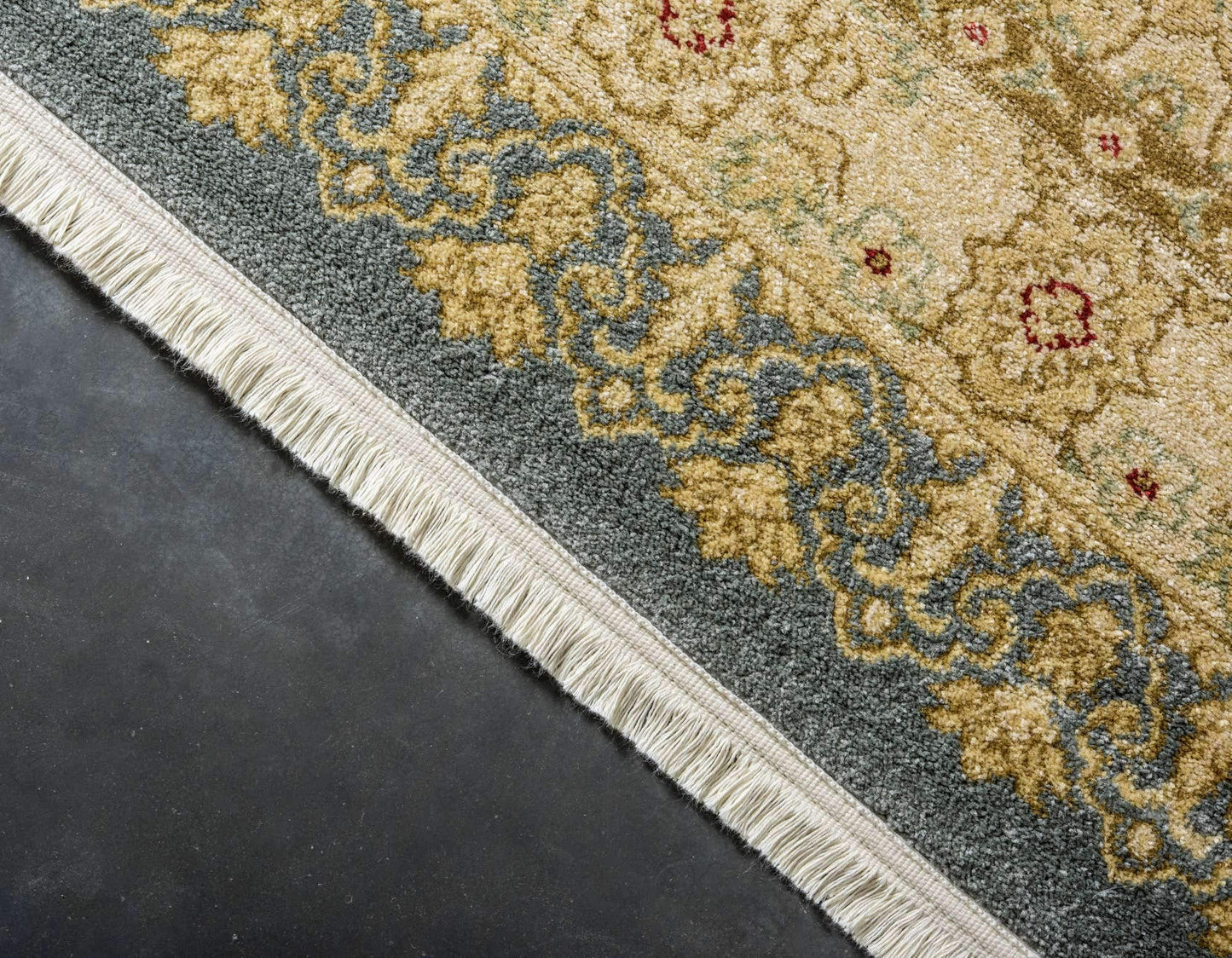 Unique Loom Edinburgh Collection Area Rug - Zinnia (3' 3" x 5' 3" Rectangle, Blue/ Beige)