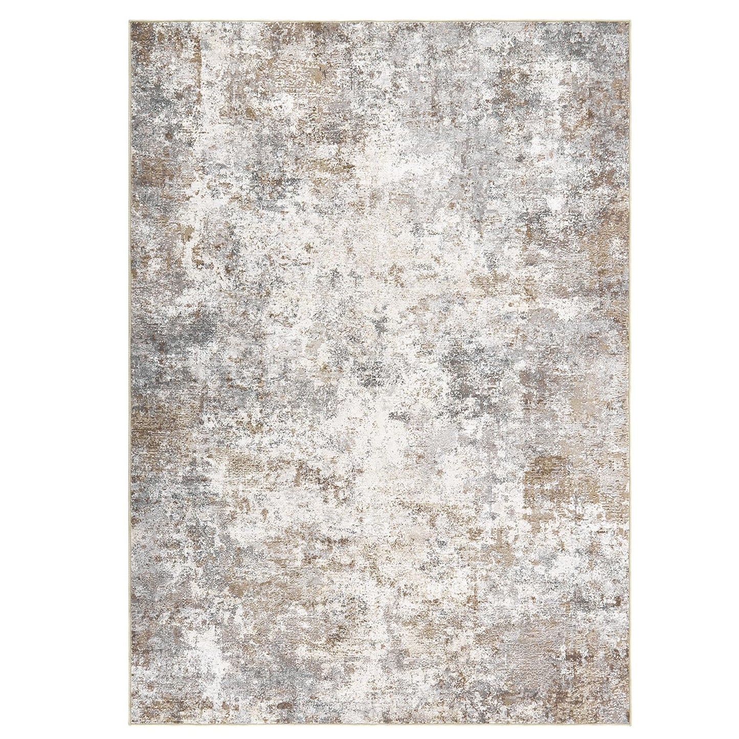 UERMEI 8x10 Area Rug Living Room Rugs - Washable Neutral Modern Abstract Soft Thin Large Rug Indoor Floor Non Slip Rug Carpet for Bedroom Under Dining Table Home Office Decor - Brown Grey