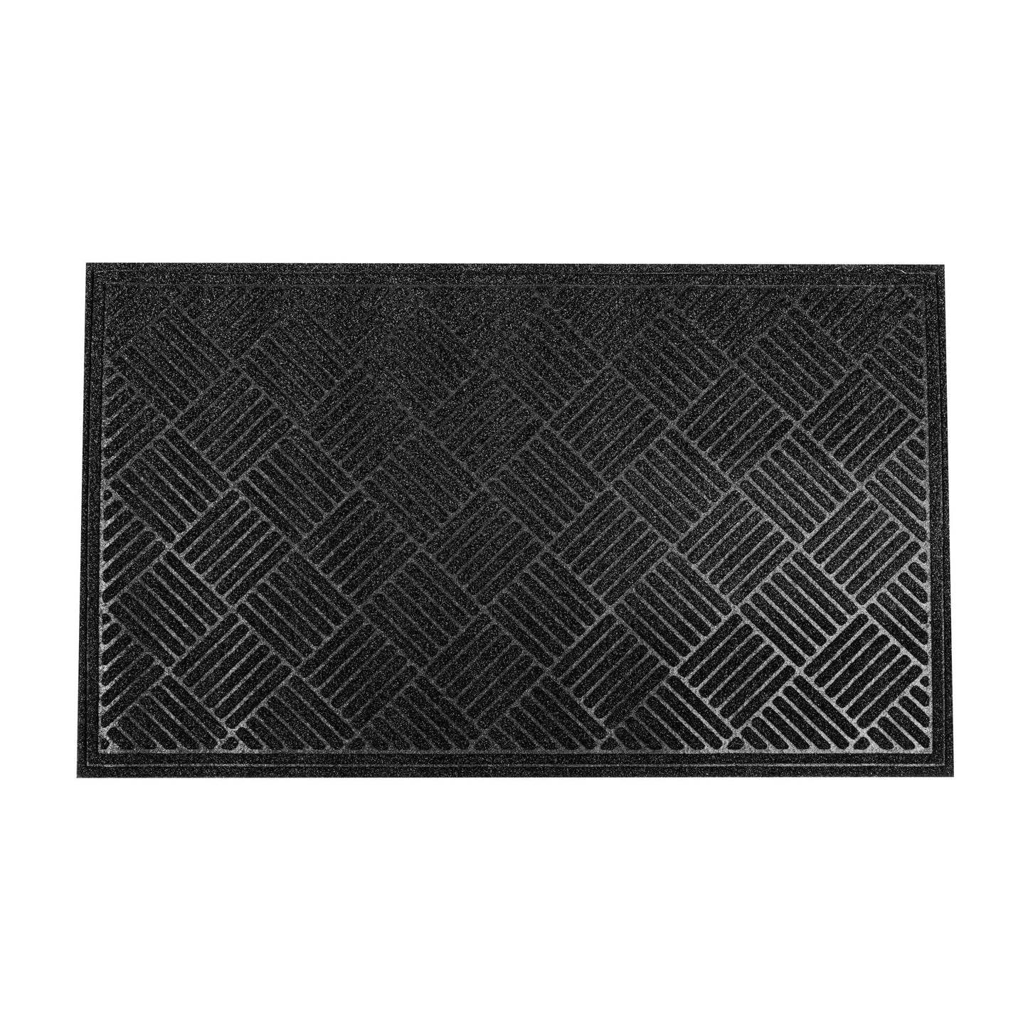 Restaurantware-Comfy Feet 60 x 36 Inch Floor Mat, 1 Diamond Outdoor Floor Mat - No Slipping, No Skid Backing, Black Polypropylene Utility Mat, Does Not Get Stained, heavy-duty