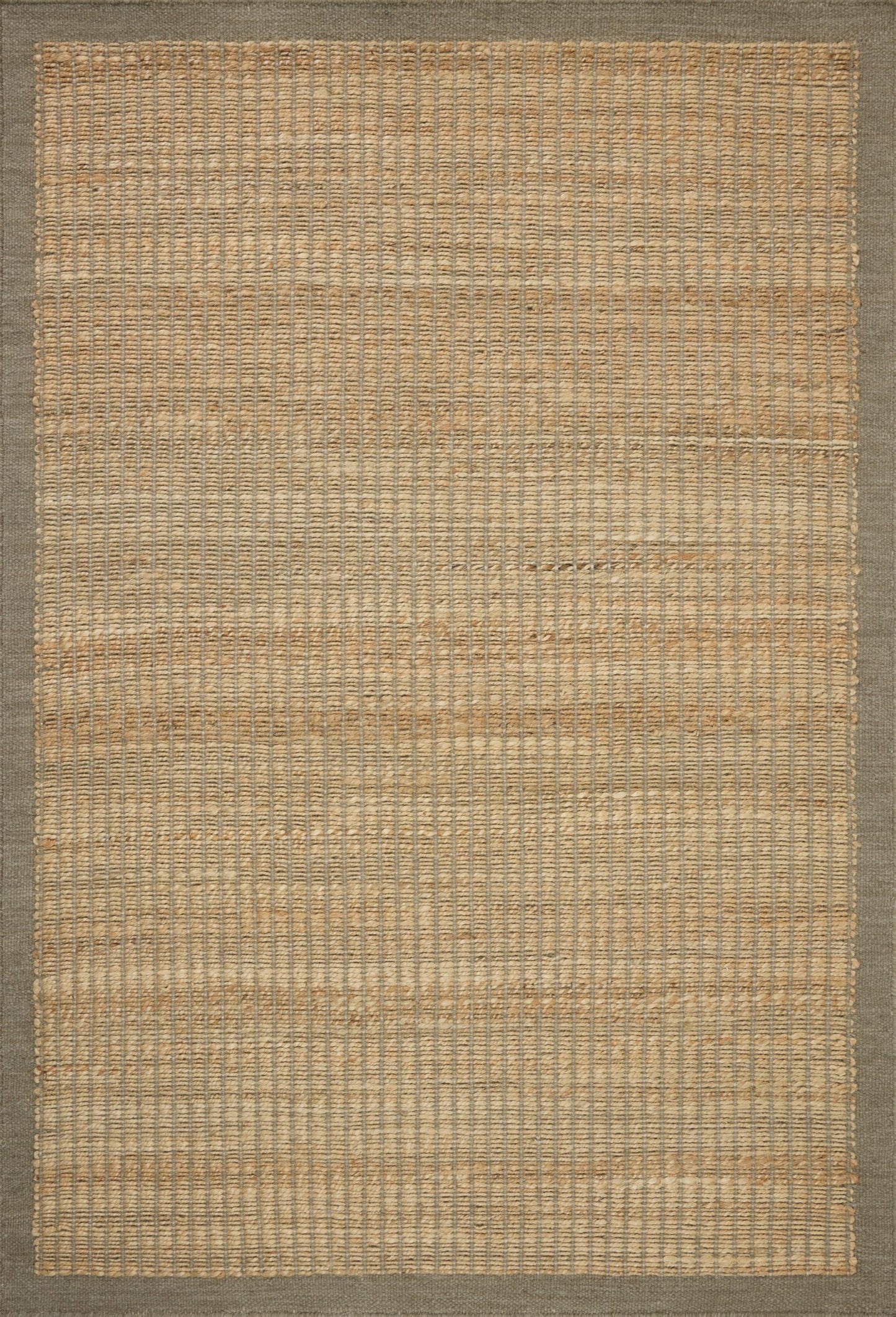Loloi Amber Lewis Lilah Collection LIH-01 Natural/Grey 3'-6" x 5'-6" Accent Rug Jute, Wool, Cotton, Neutral, Living, Bedroom, Dining, Rug