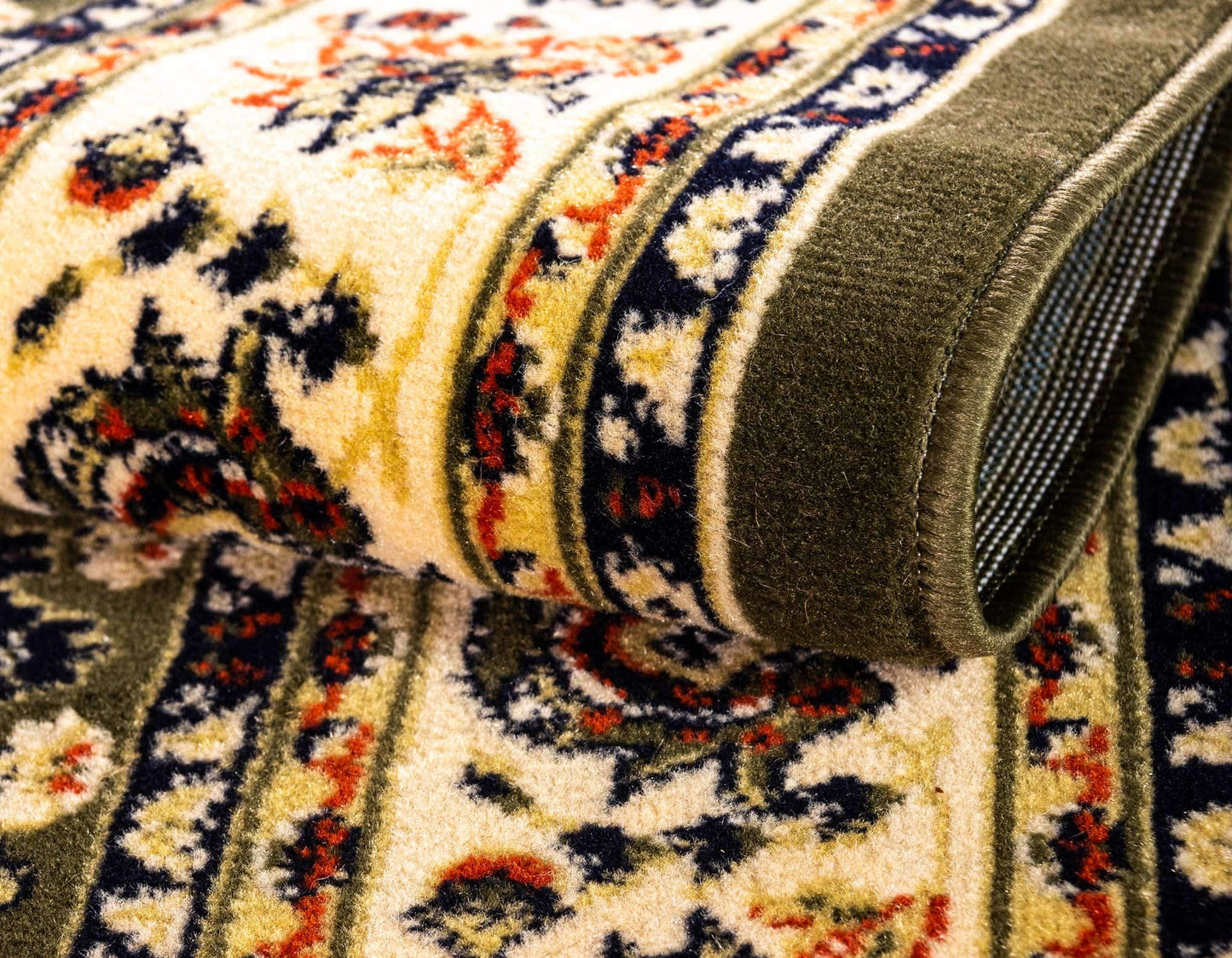 Unique Loom Sialk Hill Collection Area Rug - Washington (5' 3" x 8' Rectangle Green/Hunter Green)