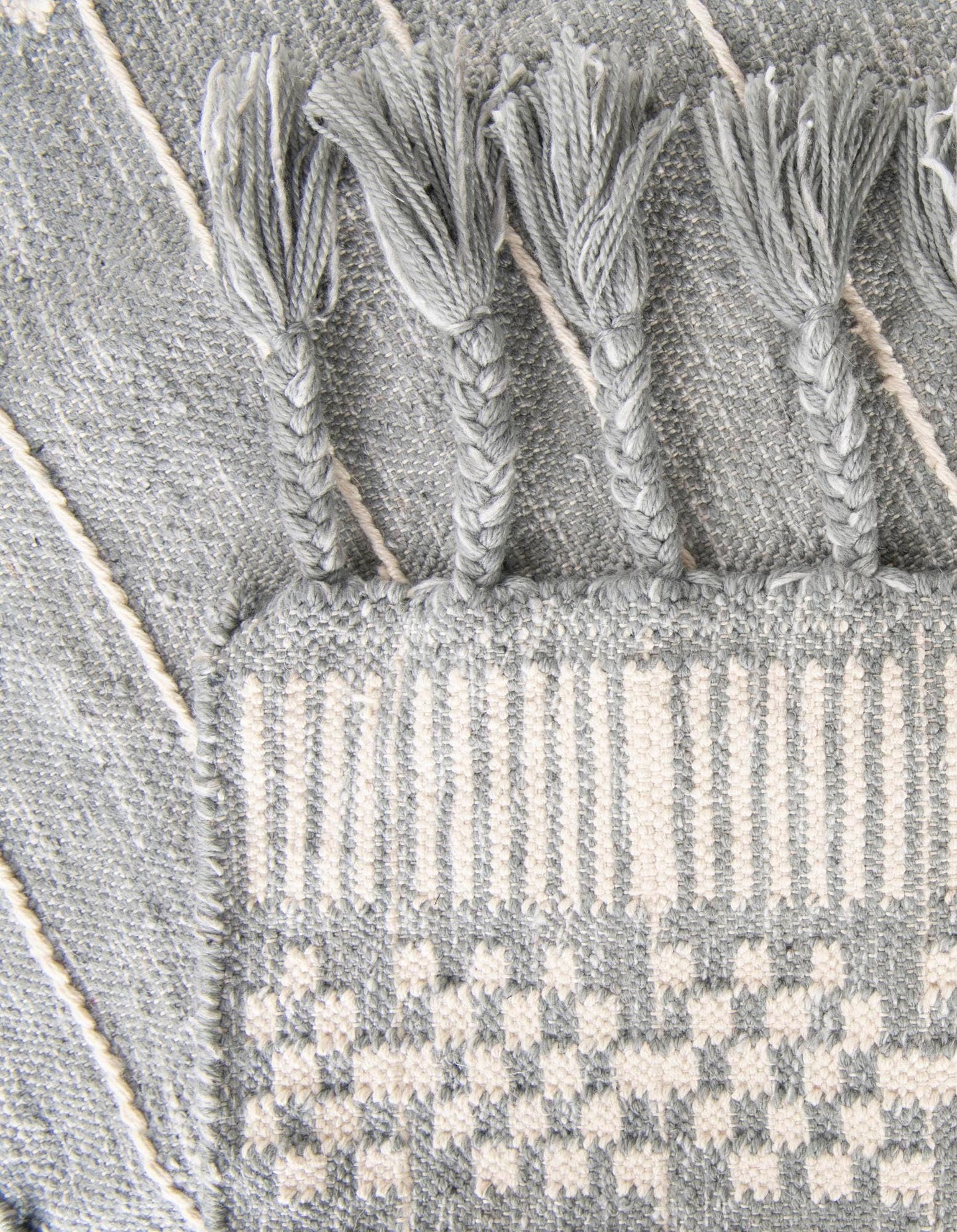 Rugs.com - Eco Bohemian Indoor Outdoor Rug – 7' 10 x 10' Cool Gray Washable Indoor/Outdoor Rug – Eco-Friendly Recycled Material, Perfect for Patios, Decks, and High-Traffic Areas