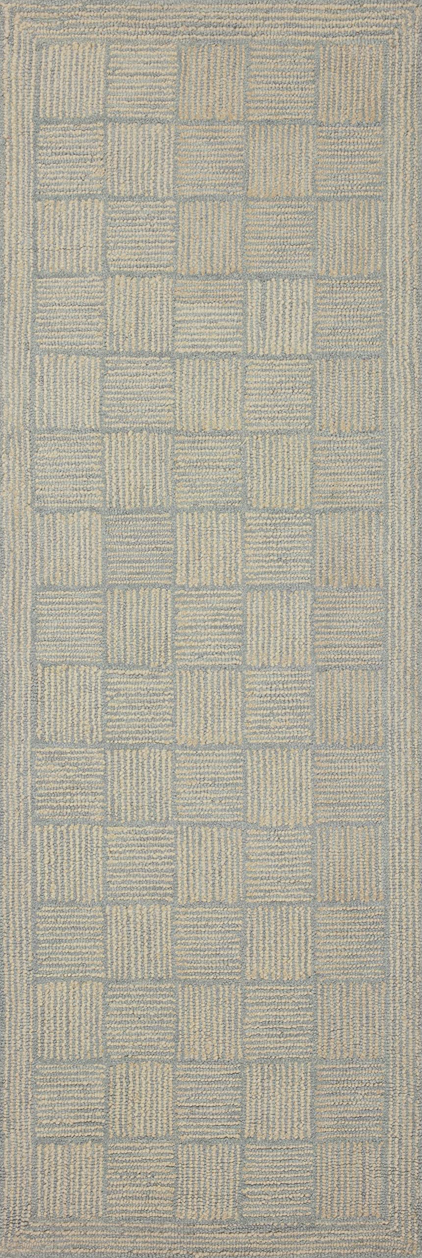 Loloi Chris Loves Julia Francis Collection FRA-03 Silver/Sky 5'-0" x 7'-6" Area Rug