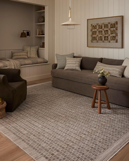 Loloi Amber Lewis Cali Collection CIL-02 Natural/Slate 9'-6" x 13', .25" Pile Height, Area Rug