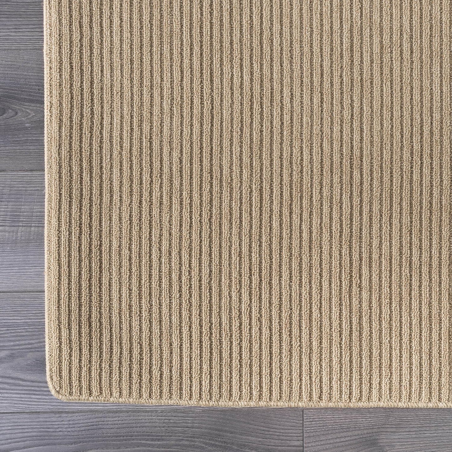 Beverly Rug Non-Slip Modern Rug 6x9 Solid Traditional Rubber Backing Machine Washable Soft Thin Indoor Area Rugs for Living Room Stain Resistant Non Shedding Casual Carpet (6 x 9 Beige)