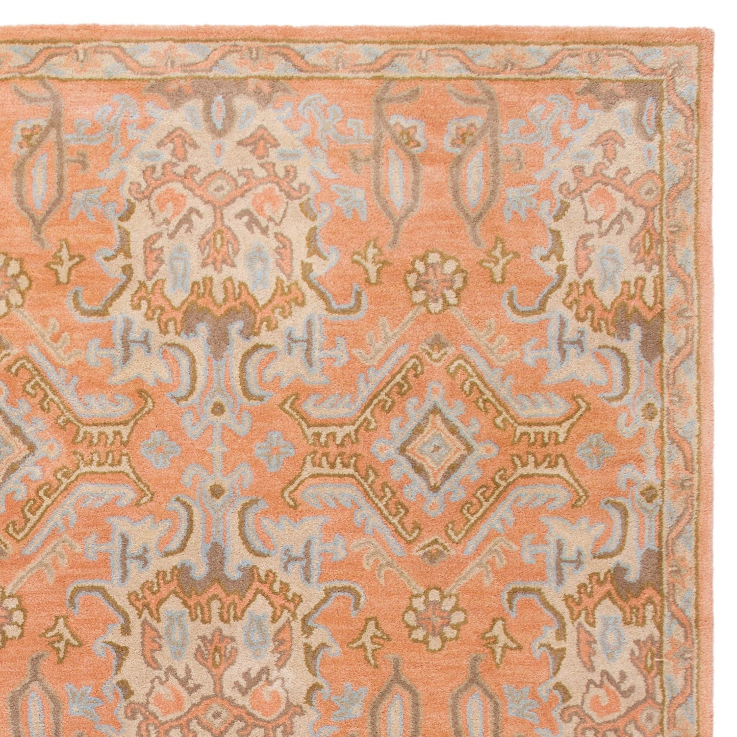 SAFAVIEH Wyndham Collection Accent Rug - 4' x 6', Terracotta, Handmade Modern Wool, Ideal for High Traffic Areas in Entryway, Living Room, Bedroom (WYD203A)
