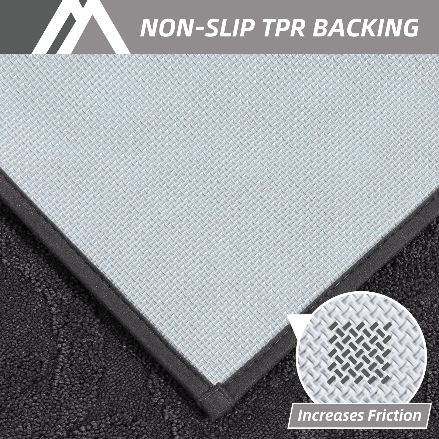 COSY HOMEER Dirt Trapper Door Mat, Absorbent Entry Rugs, 20"x32", Dark Grey