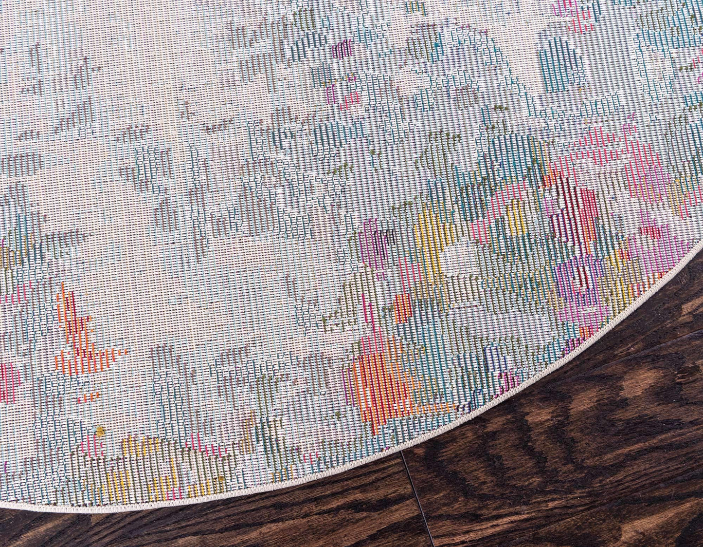 Unique Loom Chromatic Collection Area Rug - Joyous (6' 1" Round Multi/Blue)
