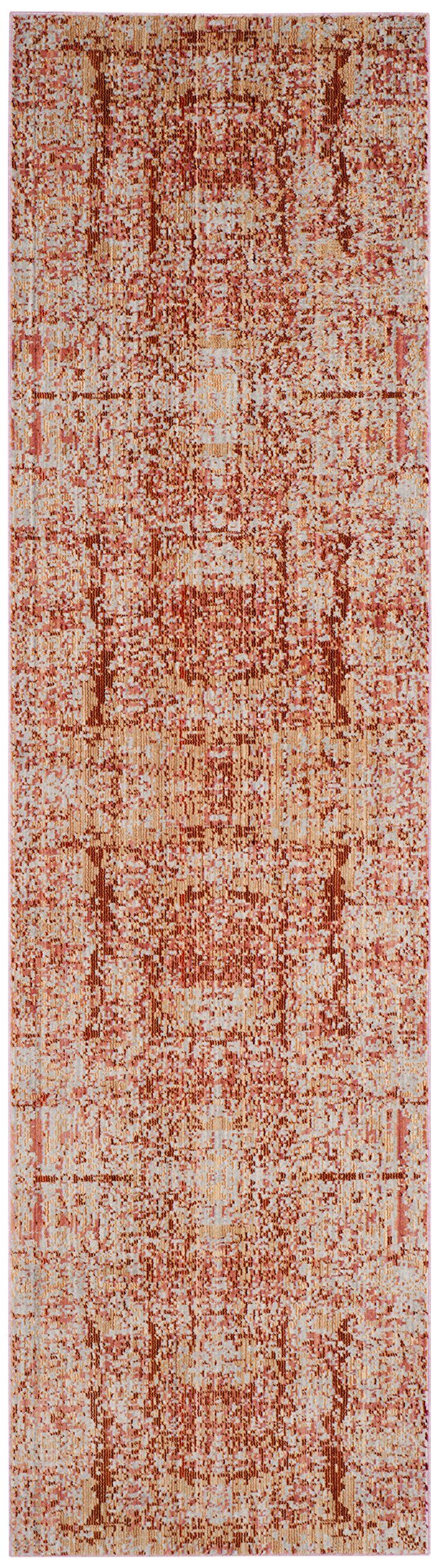 SAFAVIEH Mystique Collection Runner Rug - 2'3" x 8', Rose & Multi, Modern Abstract Distressed Design, Non-Shedding & Easy Care, Ideal for High Traffic Areas in Living Room, Bedroom (MYS971B)