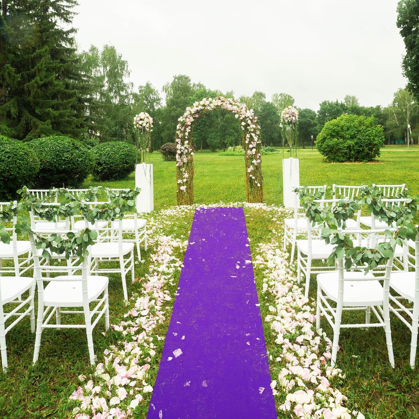 Shappy Purple Carpet Runner Rug for Party 55gsm Purple Runner for Prom Events Thickness with Carpet Tape Hallway Rug for Graduate Wedding Party Dance Floor Outdoor Accessories(2.6 x 16.4 Feet)