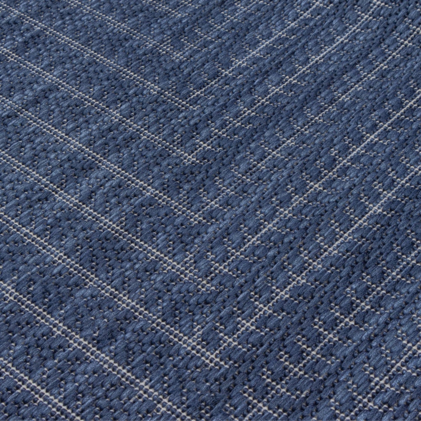 Adiva Rugs Outdoor Indoor Area Rug, Weather Resistant, Easy to Clean, Stain Resistant Floor Mat for Dining Room, Backyard, Deck, Patio (Navy Weiss, 6' x 9')