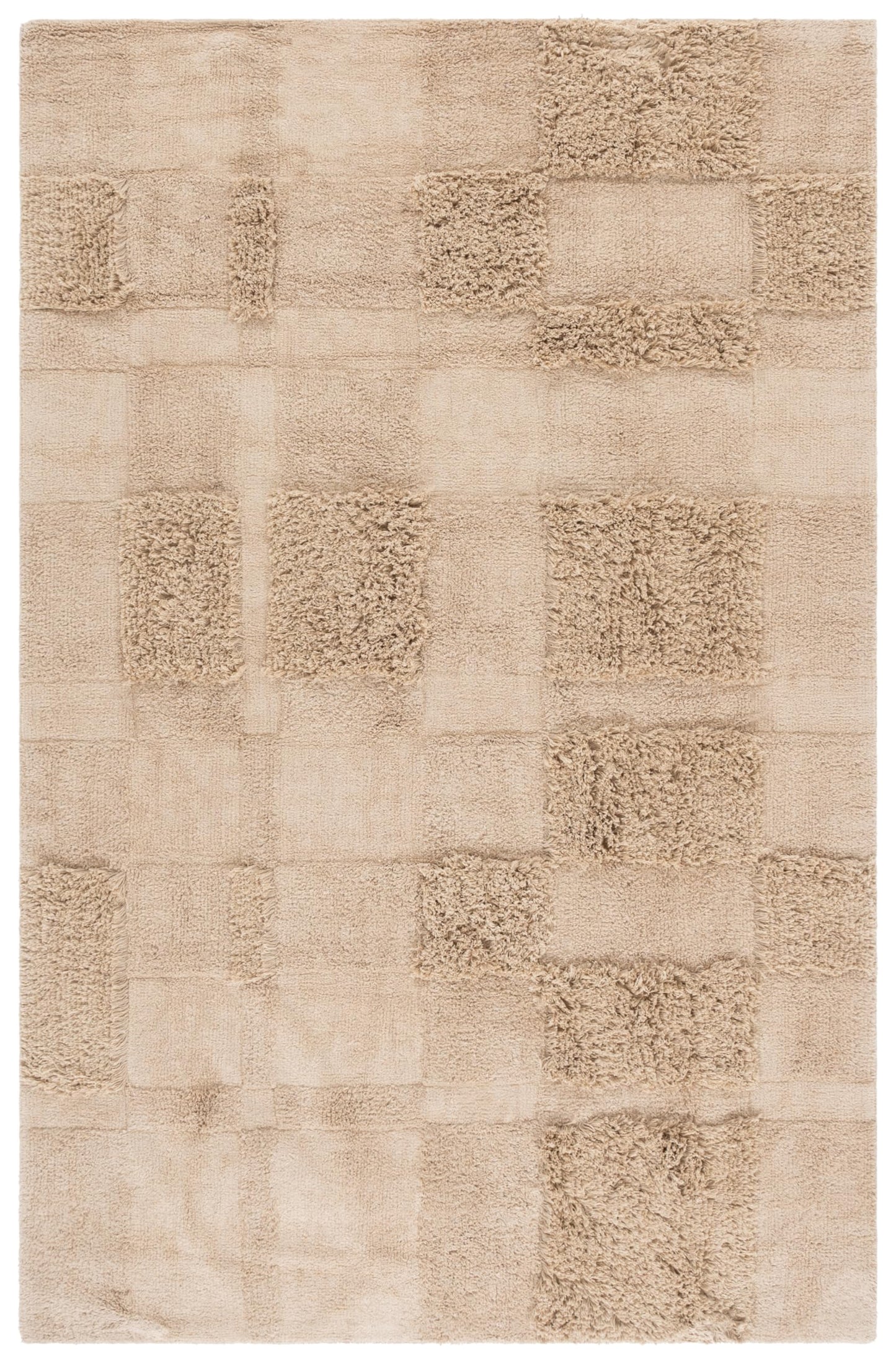 SAFAVIEH Washable Rug Easy Care Collection - 5' x 8', Beige, Handmade Cotton, Easy to Clean, Ideal for Living Room, Bedroom, Dining Space (ECR225B)