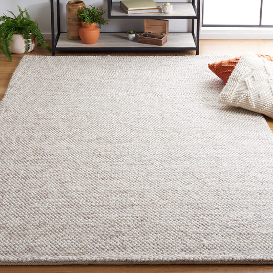 SAFAVIEH Area Rug 5x8 - Natura Collection - Beige & Ivory, Handmade Wool Blend, Raised Textured Pile, Ideal for Living Room, Bedroom, Dining Space (NAT182B)