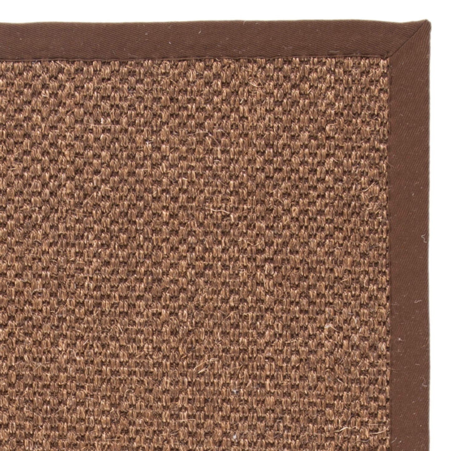 SAFAVIEH Area Rug 4x6 - Natural Fiber Collection - Brown, Sisal, Woven Design with Border (NF443D)