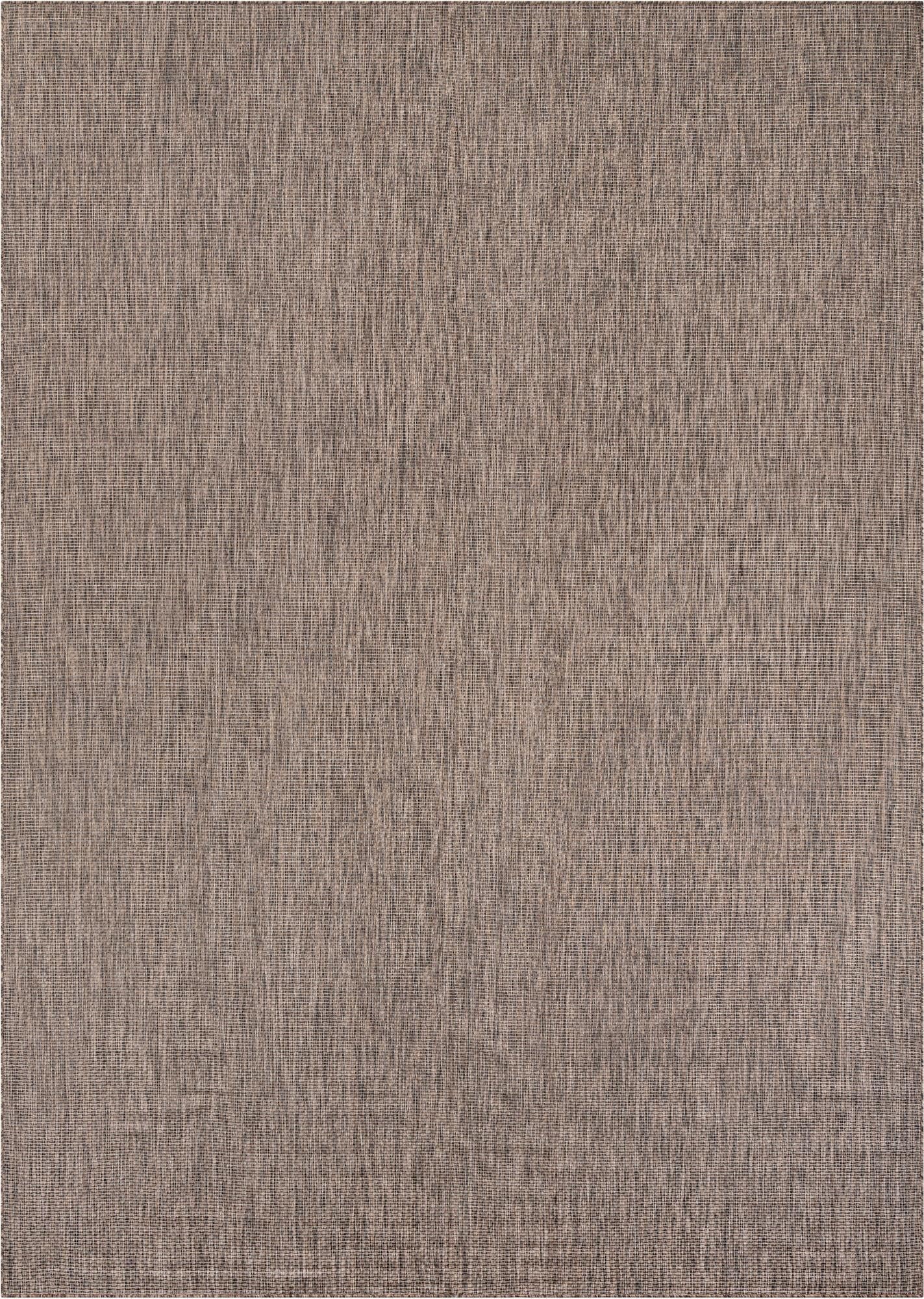 Rugs.com - Outdoor Solid Rug – 10' x 14' 1 Light Brown Indoor/Outdoor Rug – Durable for Patios, Decks, and Porches