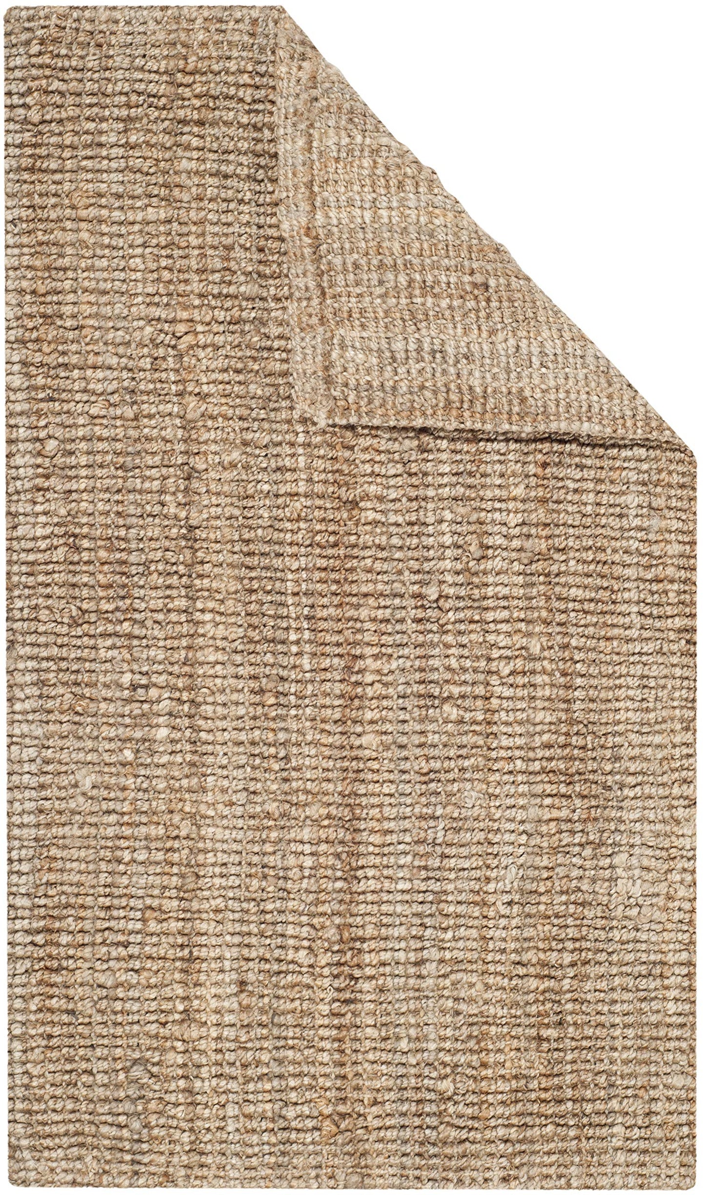 SAFAVIEH Area Rug 10' Square - Natural Fiber Collection - Large - Natural Brown, Handmade Jute, Farmhouse Style, Chunky Textured Thick Pile (NF447A)