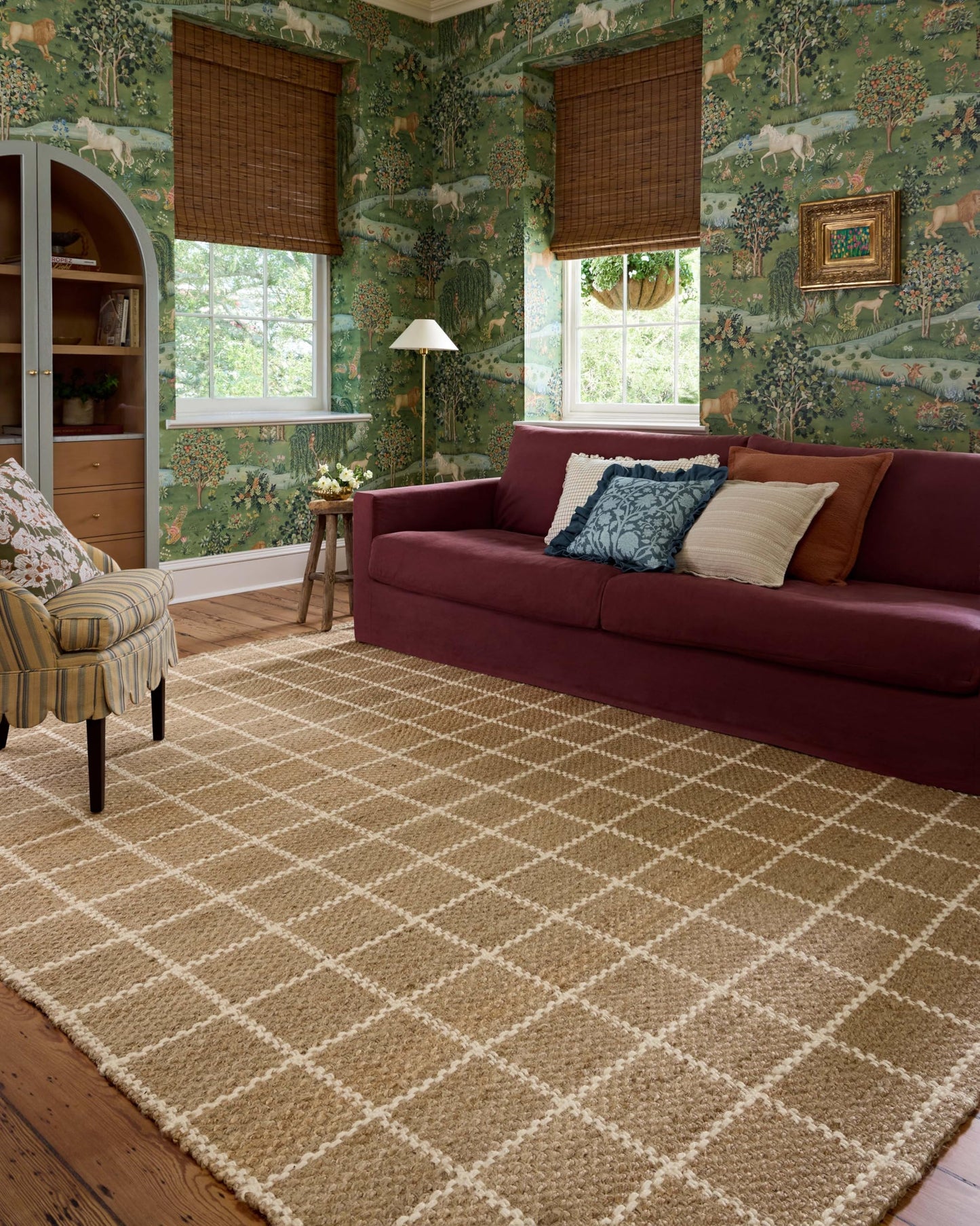 Loloi Chris Loves Julia Fletcher Collection FLE-01 Natural/Ivory 5'-0" x 7'-6", .37" Pile Height, Area Rug