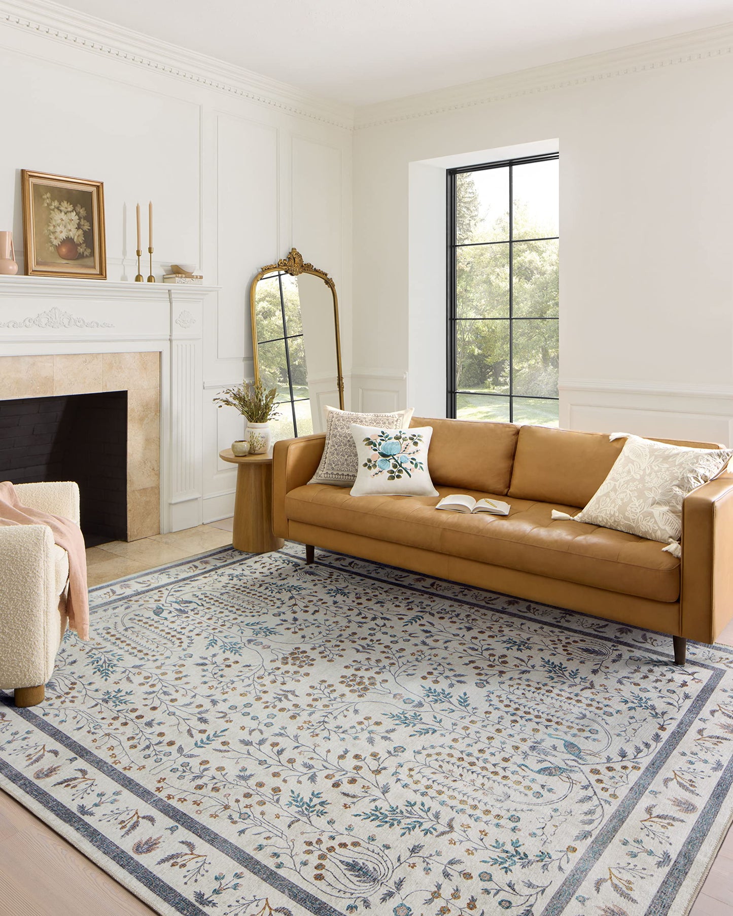 Loloi Rifle Paper Co. Maison Collection MAO-05 Wisteria Cream 8'-4" x 11'-6", .19" Pile Height, Area Rug