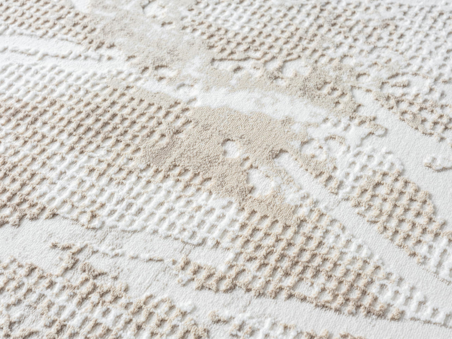 RUGGERRUGS Adel Modern Area Rug for Living Room, 5x7 Rustic Distressed Abstract Beige Neutral Rug, Medium Pile Stain Resistant Carpet for Bedroom, Dining Room or Kitchen (5' x 7', Beige)