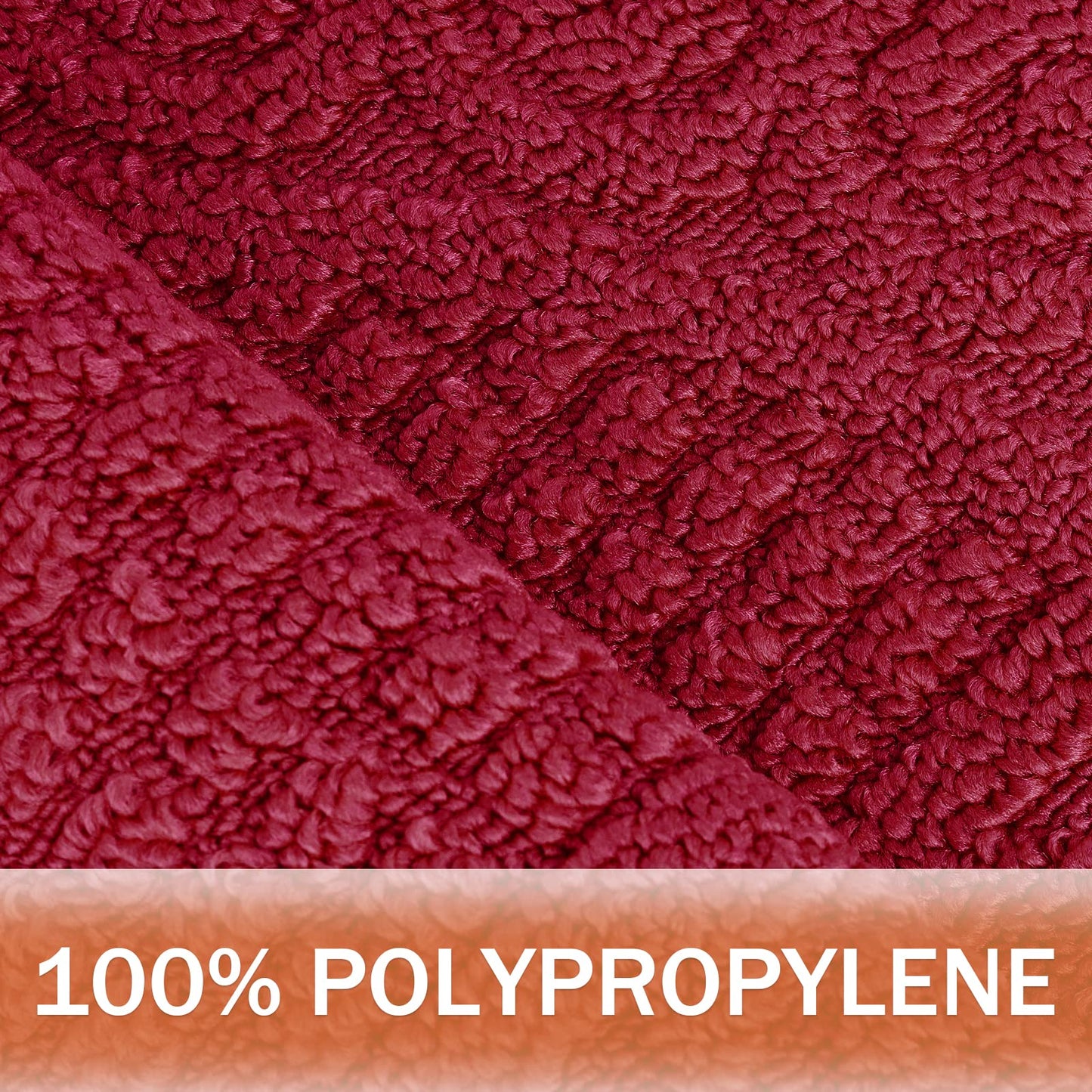 Echaprey Half Round Non-Slip Kitchen Bathroom Toilet Doormat Floor Rug Mat Keeps Your Floors Clean Home Decor (Small, Red)