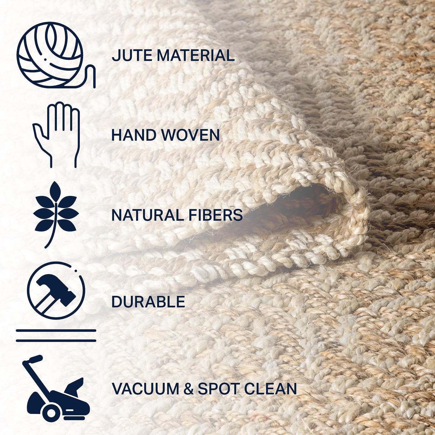 JONATHAN Y Hira Hand Woven Diamond Chunky Jute Natural Indoor Area Rug, 3x5, Bohemian, Transitional, Easy-Cleaning for Living Room, Bedroom, Kitchen, Pet Friendly, Non-Shedding (NFR100A-3)