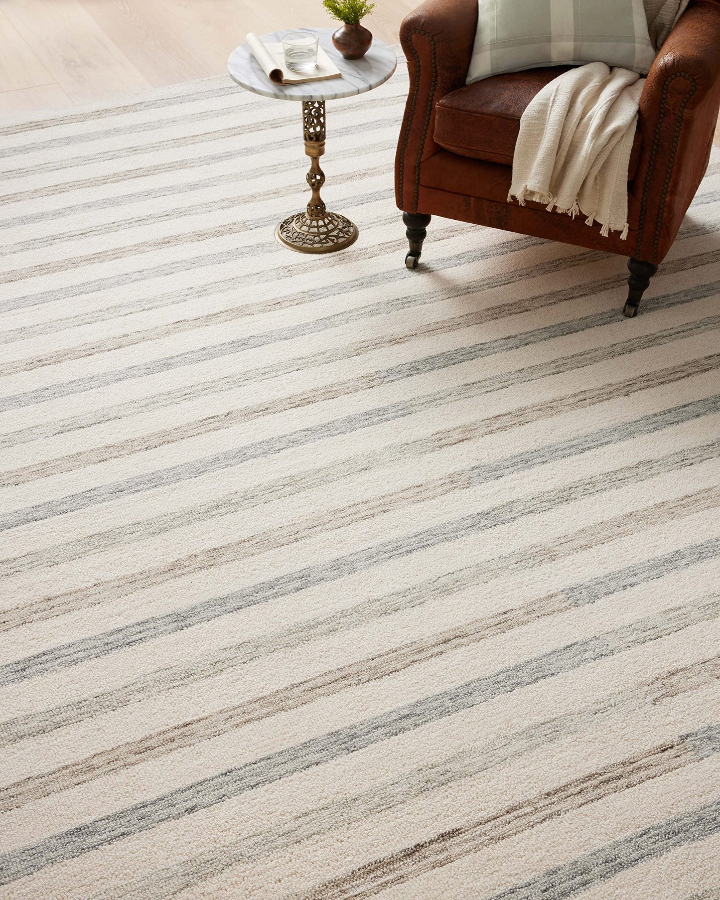 Loloi Chris Loves Julia Chris Collection CHR-05 Ivory/Slate 9'-3" x 13', .50" Pile Height, Area Rug