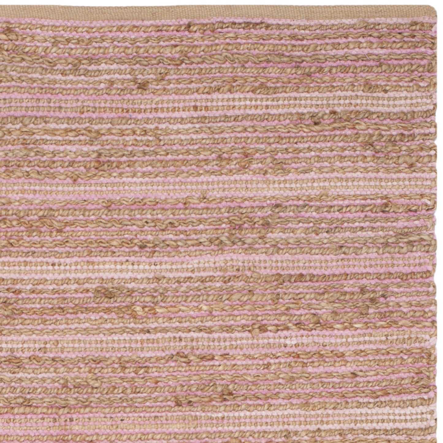 SAFAVIEH Cape Cod Collection Accent Rug - 4' x 6', Light Pink, Handmade Flat Weave Jute, Ideal for High Traffic Areas in Entryway, Living Room, Bedroom (CAP851E)