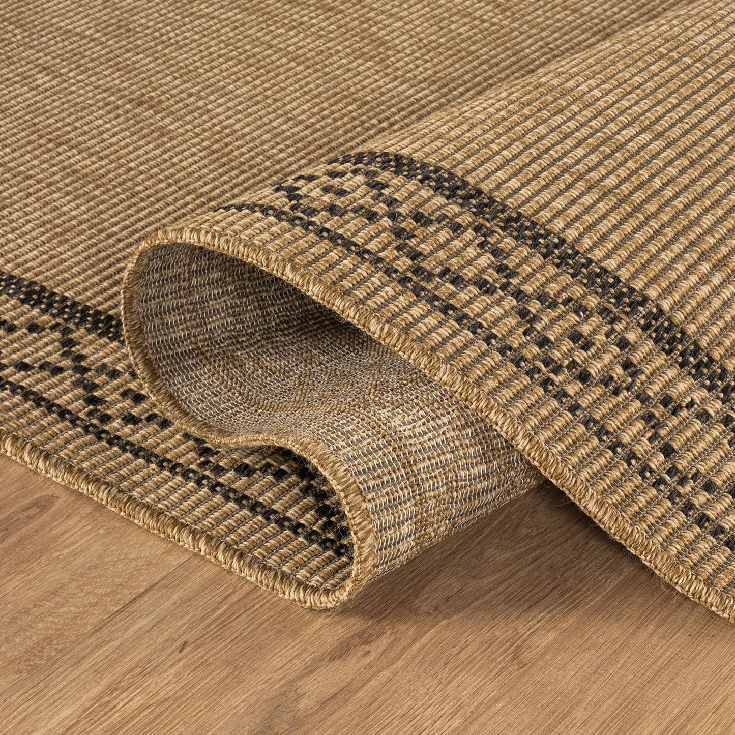 Luul Home Easy Jute Rugs 9x12 Frame Natural Color Living Room Indoor Outdoor Area Rug for Patio and Kitchen Rug High Traffic Washable Easy to Clean Solid Boho Woven Design Carpet (9 x 12)