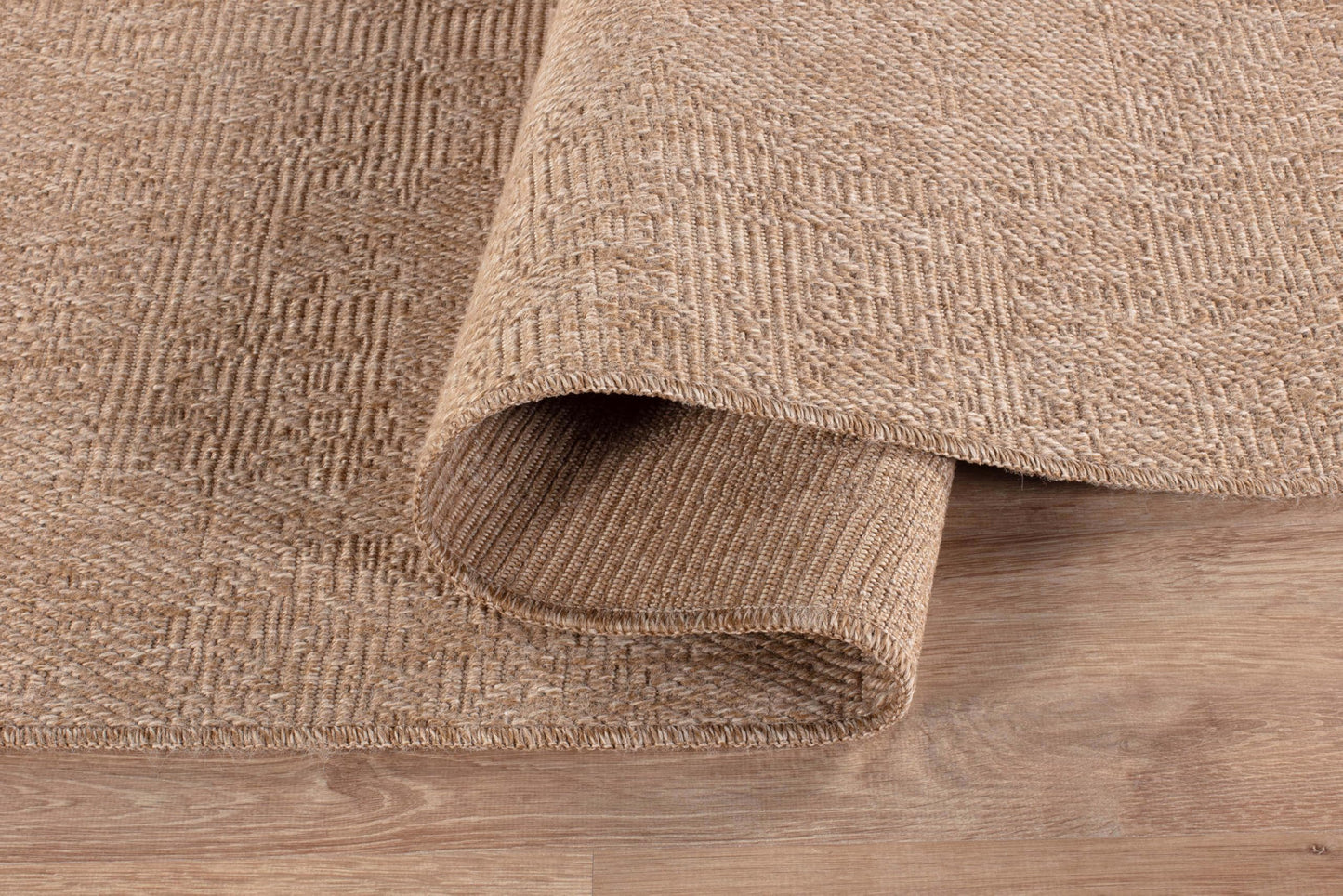 Washable Easy Jute Rug 5x7, Indoor Outdoor Rugs Natural Color Farmhouse Area Rugs for Living Room, Kitchen, High Traffic Area, Easy to Clean Solid Boho Woven Design Outside Carpet (5 X 7 Natural)