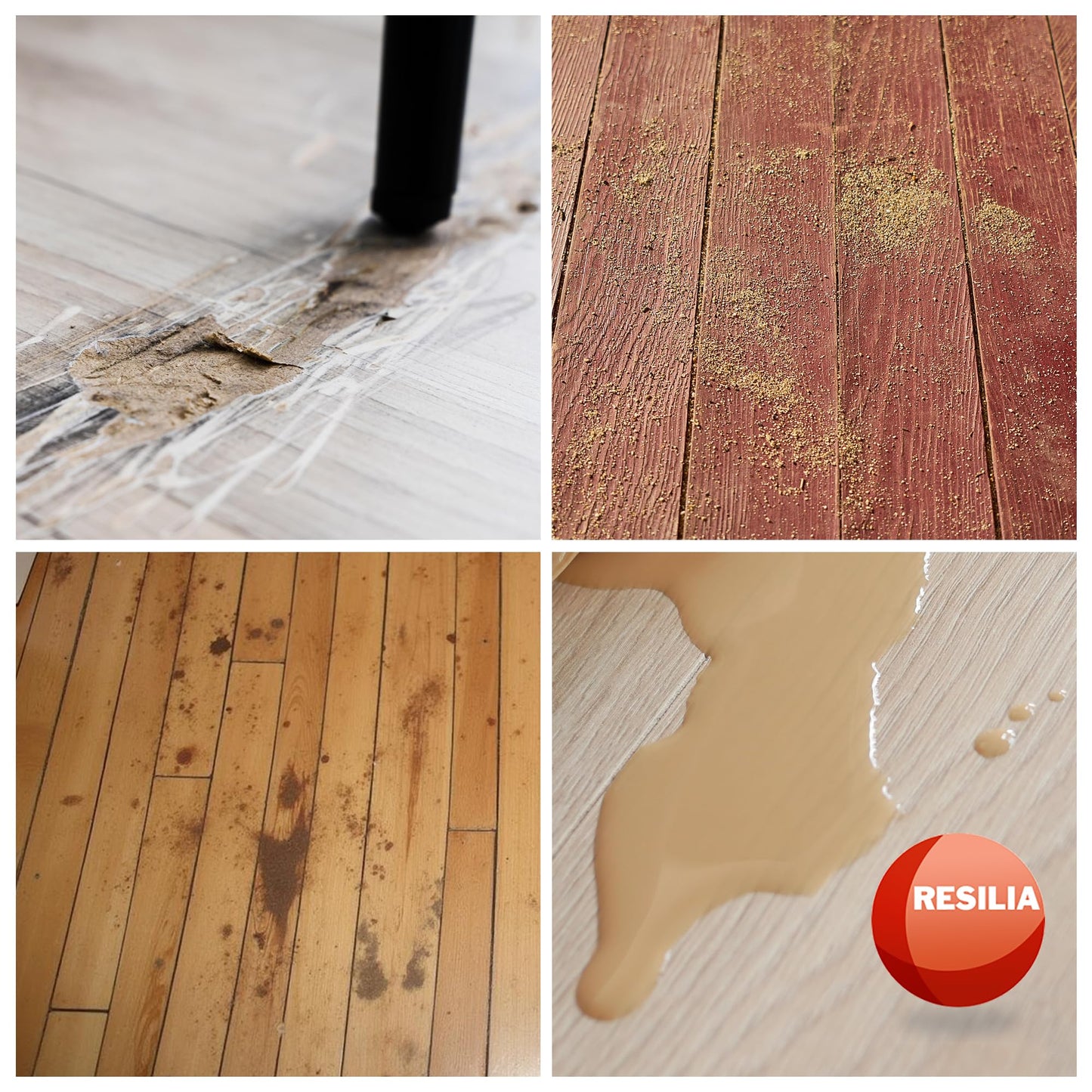 RESILIA Premium Clear Floor Protector Mat – Heavy-Duty Plastic Vinyl Covering for Hardwood, Tile, or Laminate Floors, Table, or Desk –American Modern Pattern 27" x 12' Waterproof Roll, Made in USA