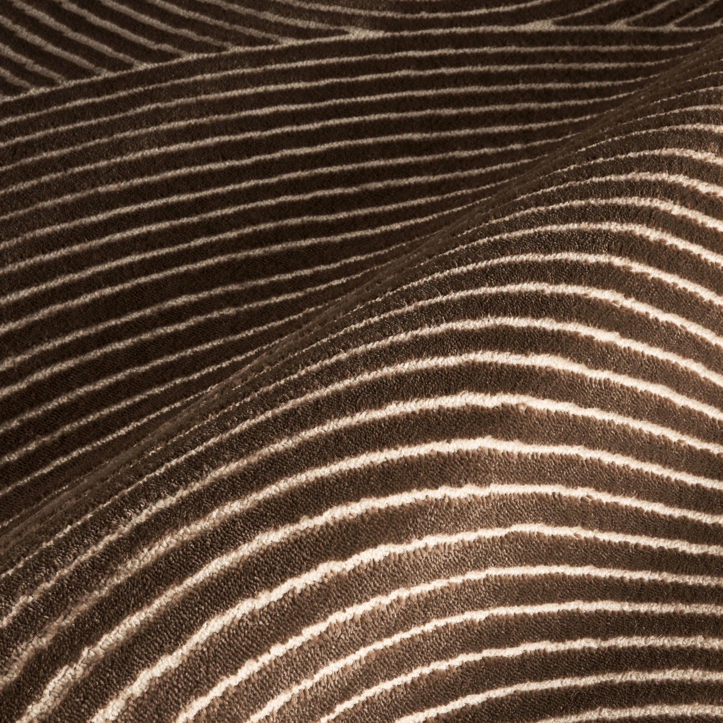 Abani Neutral Collection Brown Area Rug 4' x 6' for Living Room, Bedroom - Mid-Century Concentric Circle Design - Durable & Easy to Clean
