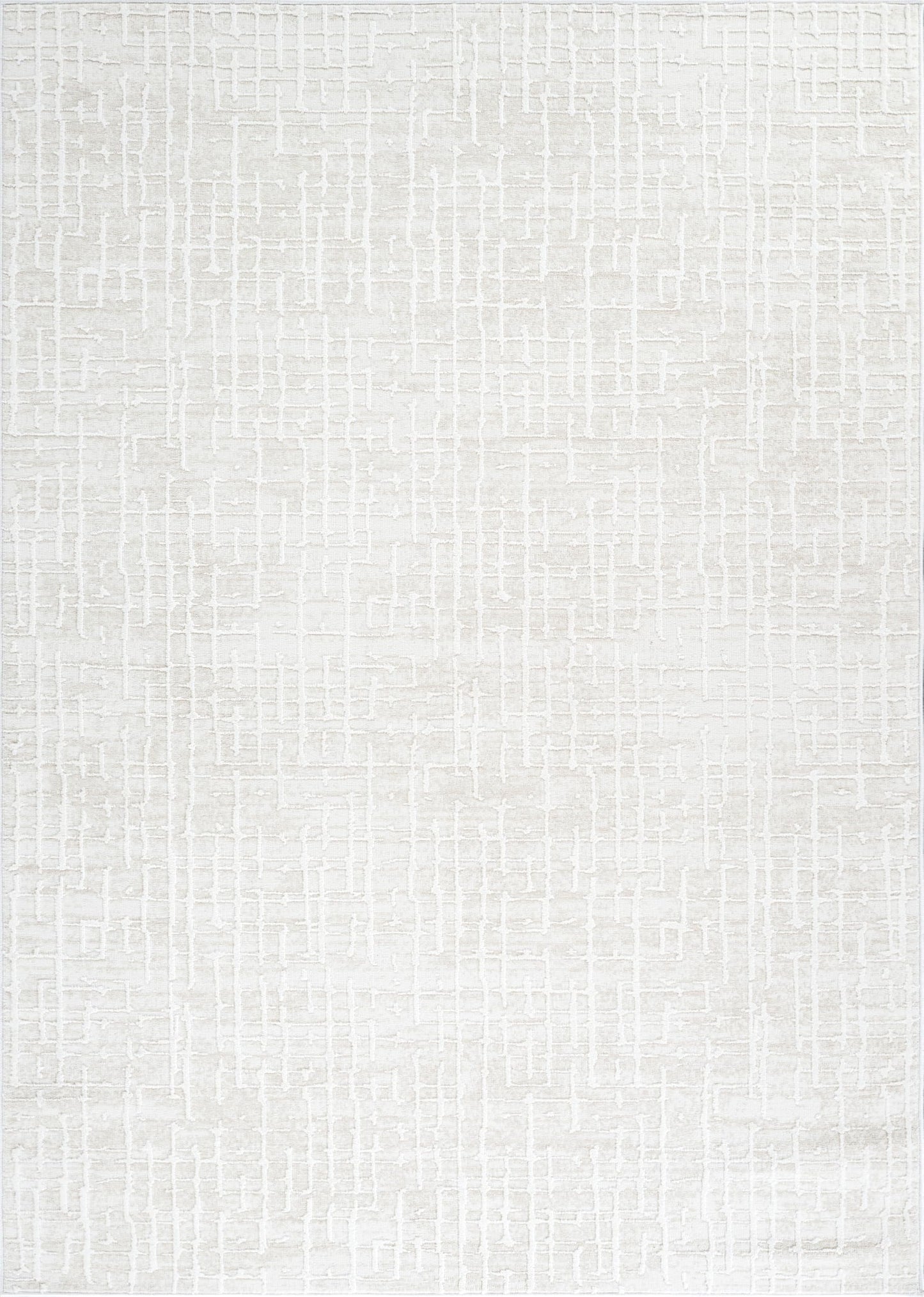 Abani Beige Area Rug - 6x9 Area Rugs for Bedroom - Vera Collection Geometric Grid Pattern - Non-Shedding, Easy to Clean Durable Rugs for Living Room, Bedroom or Office, Pet & Child Friendly