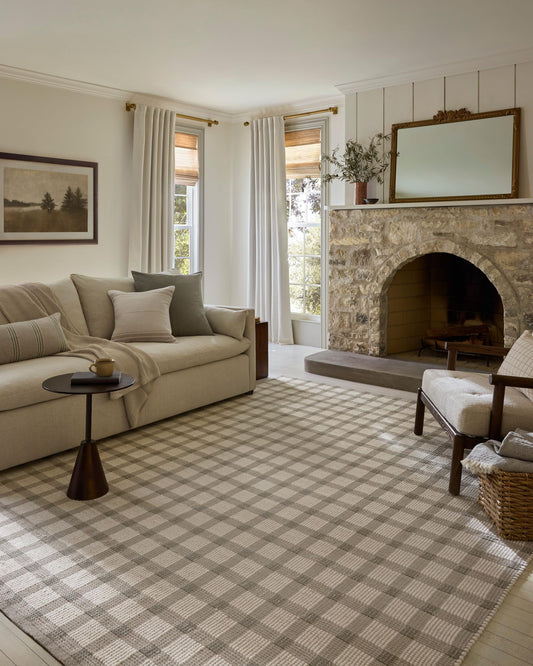 Loloi Magnolia Home by Joanna Gaines Ryder Collection RYD-02 Stone/Ivory 5'-0" x 7'-6" Area Rug