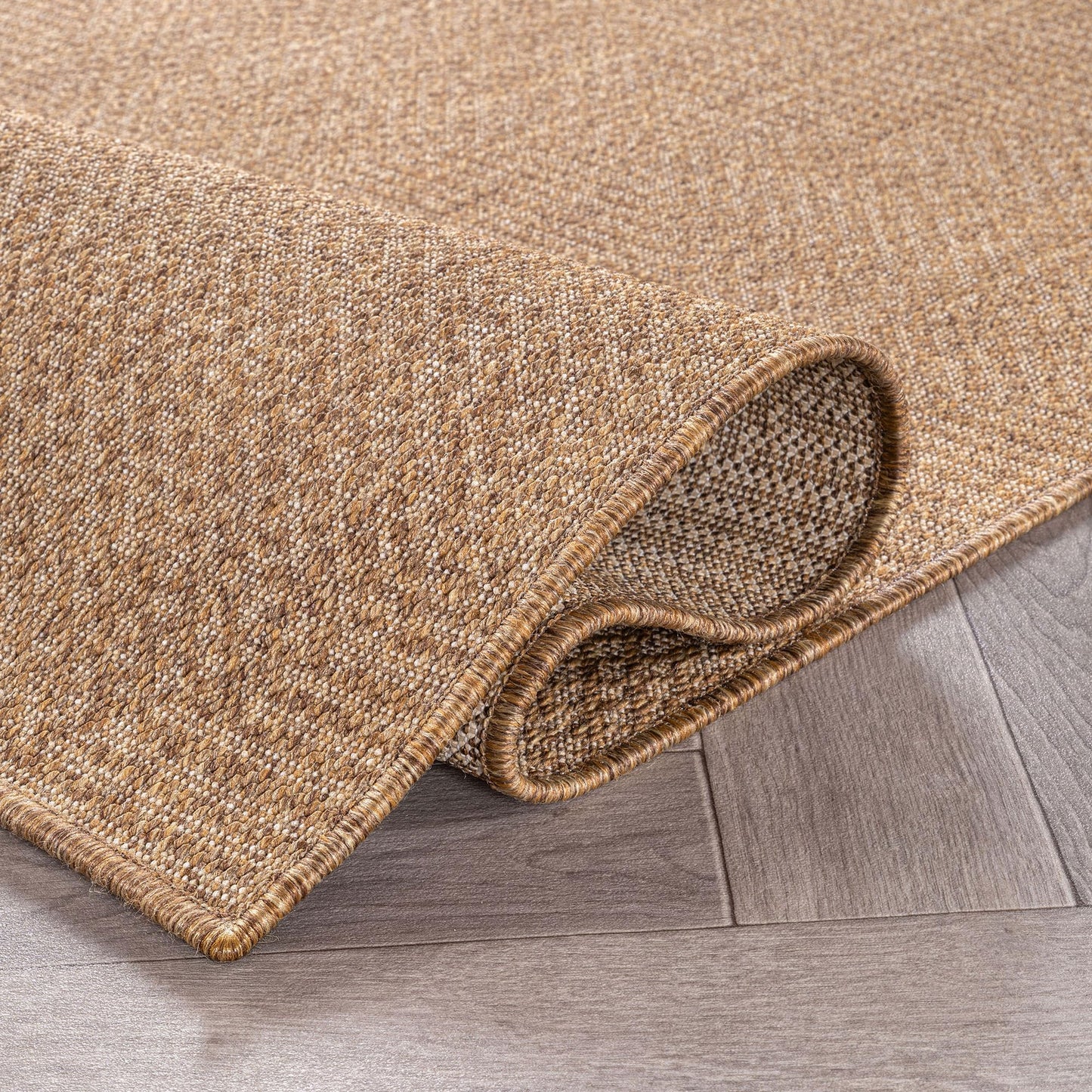Rugshop Diamond Grid Indoor Outdoor Flat Woven Area Rug,Natural Jute-Style,Easy-Care Patio Rug for Backyard Porch Deck Balcony, 9' x 12' Sand/Natural