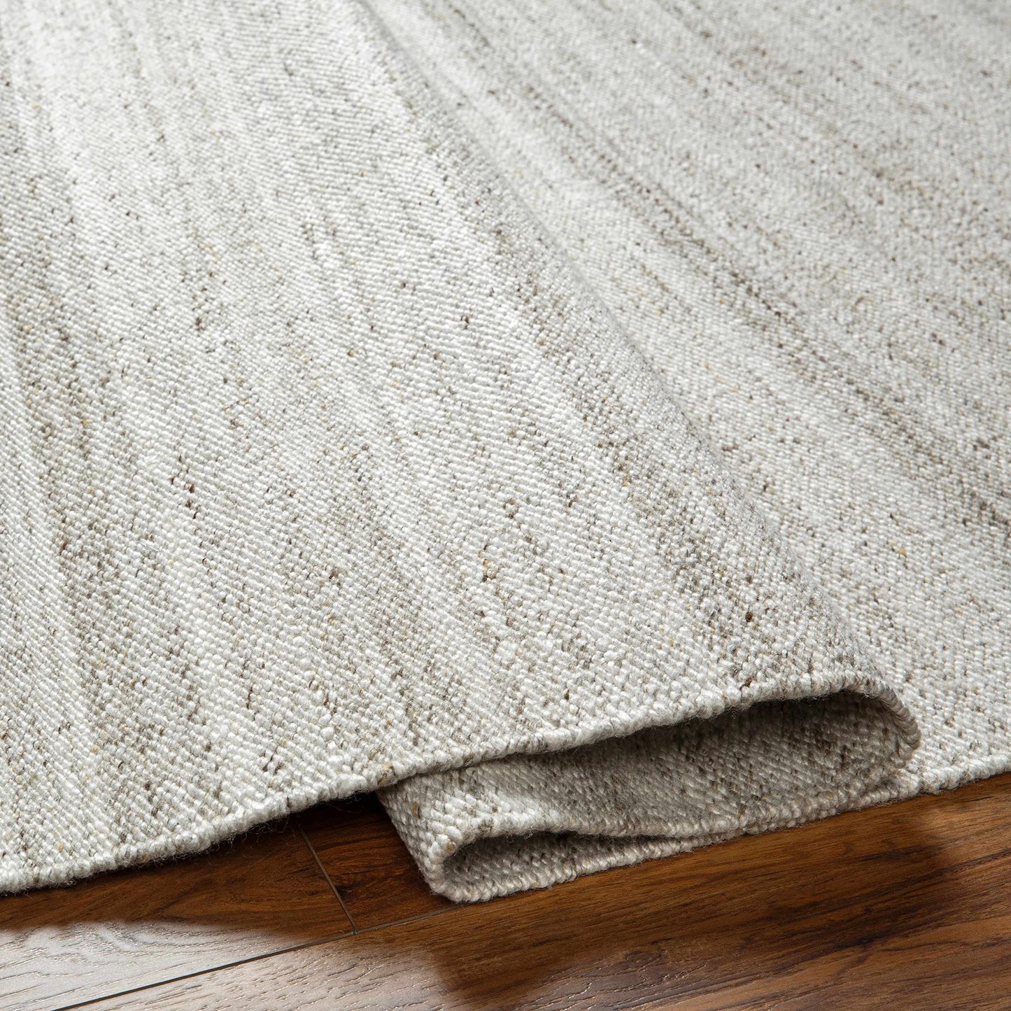Hauteloom Amrit Recycled Material Living Room, Bedroom Area Rug - Contemporary - Light Gray, Cloud Gray, Multi Brown - 2' x 3'