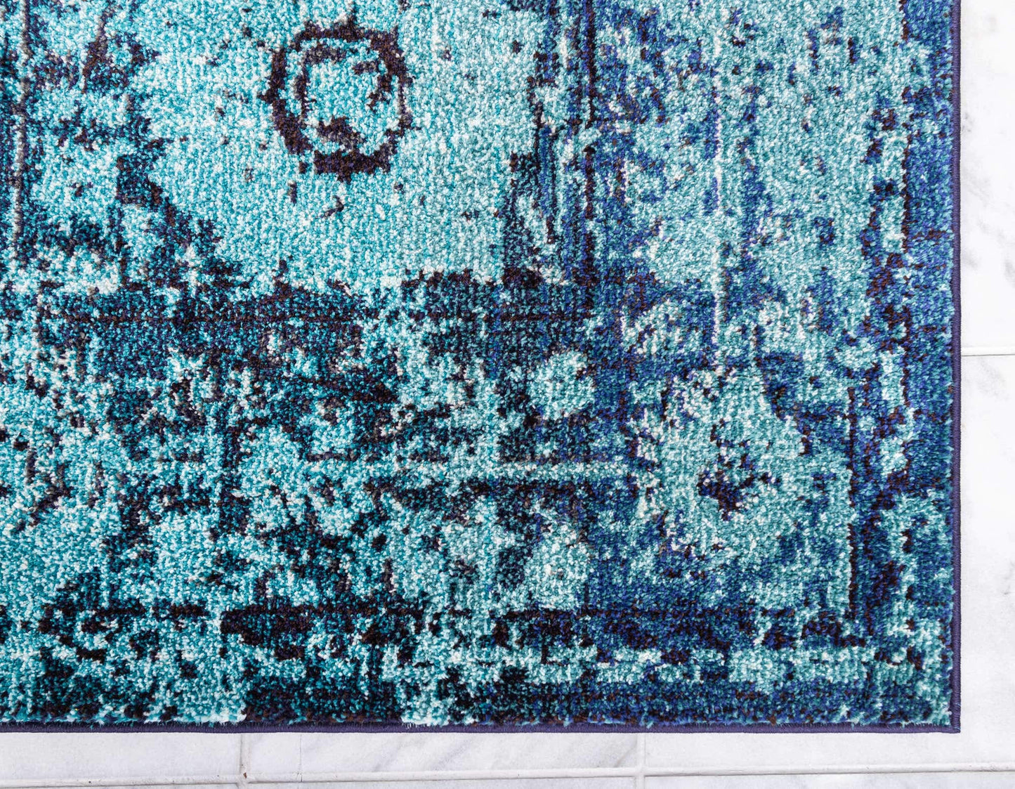 Unique Loom Medici Collection Vintage Botanical Traditional Blue Area Rug (8' 0 x 11' 0)