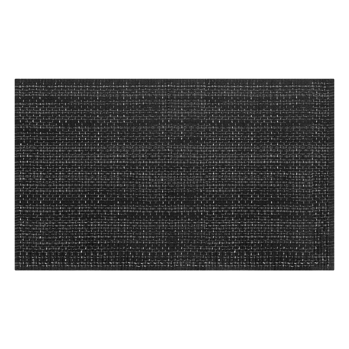Seavish Modern Area Rugs, 3'x5' Black Cotton Woven Laundry Room Rug, Farmhouse Bathroom Runner Rugs, Low Pile Rustic Home Decor Neutral Rug for Entryway Bedroom Living Room Patio Doorway