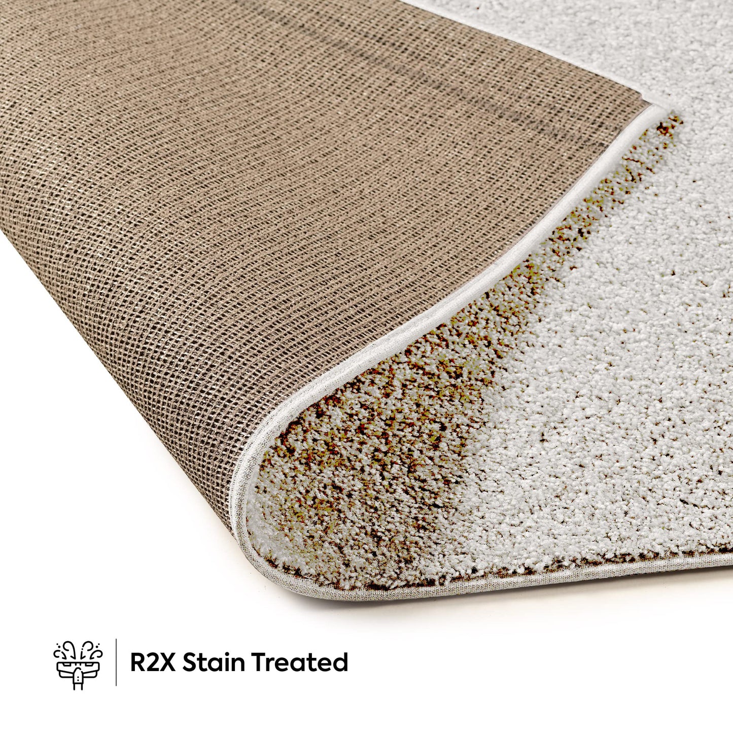 Furnish my Place Plush Solid Color Rug - Off White 3' x 4' Pet and Kids Friendly Rug. Made in USA Rectangle Area Rugs Great for Kids Pets Event Wedding DC-Off White-Rectangle-3'X4'